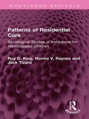cover image of Patterns of Residential Care